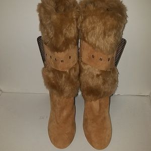 Selina Tan fur boots.  Size 8.5